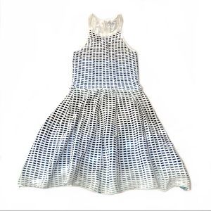 Parker Multicolor Ribbed Midi Halter Dress Size S